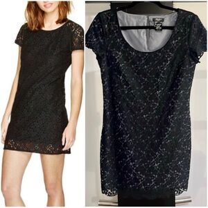 Talula Oji Black Lace Short Shift Dress Size Small